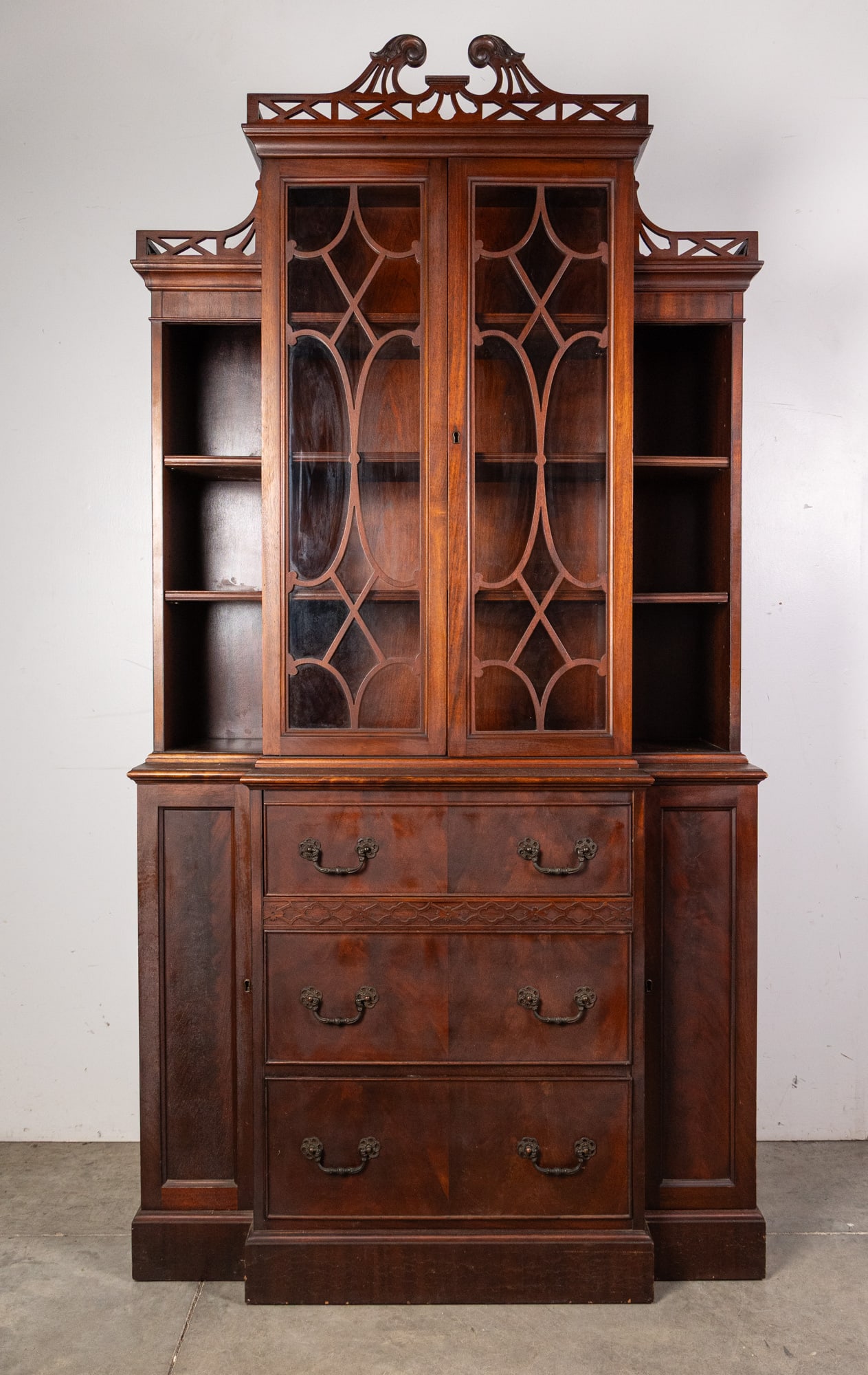 Vintage Breakfront China Cabinet (1 of 7)
