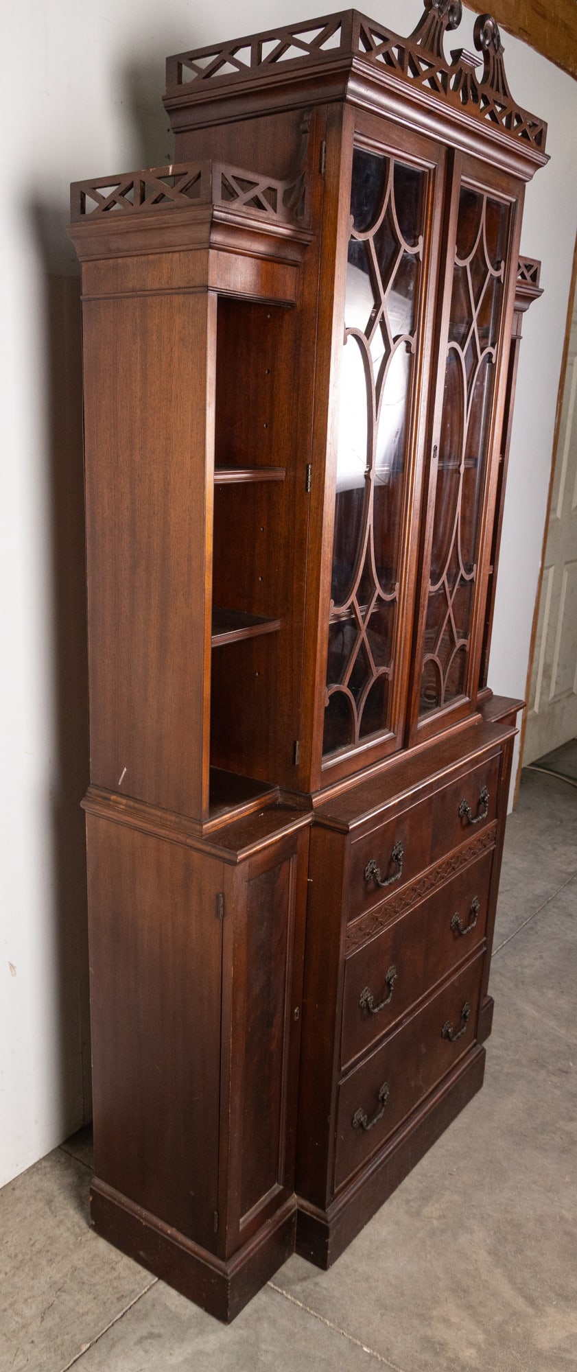 Vintage Breakfront China Cabinet - 6