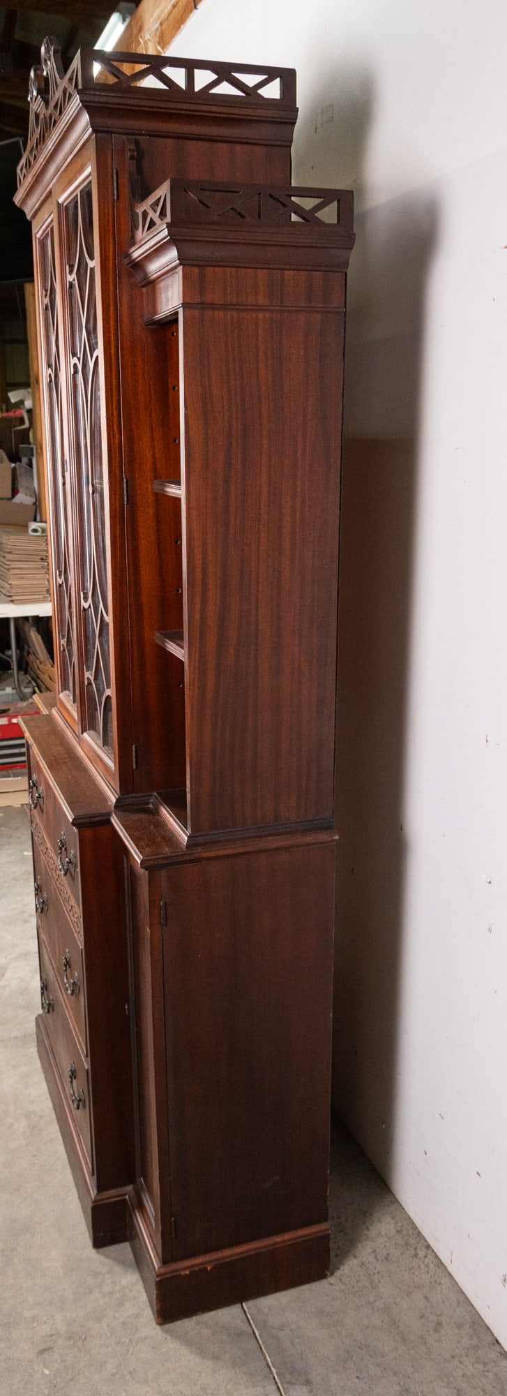 Vintage Breakfront China Cabinet - 7