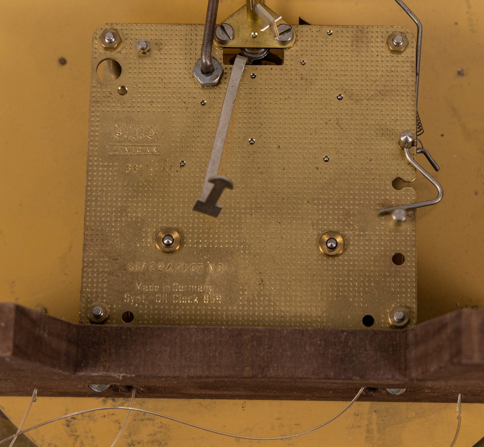 Gregg E. Perry Vintage Brass Clock Movement - 5