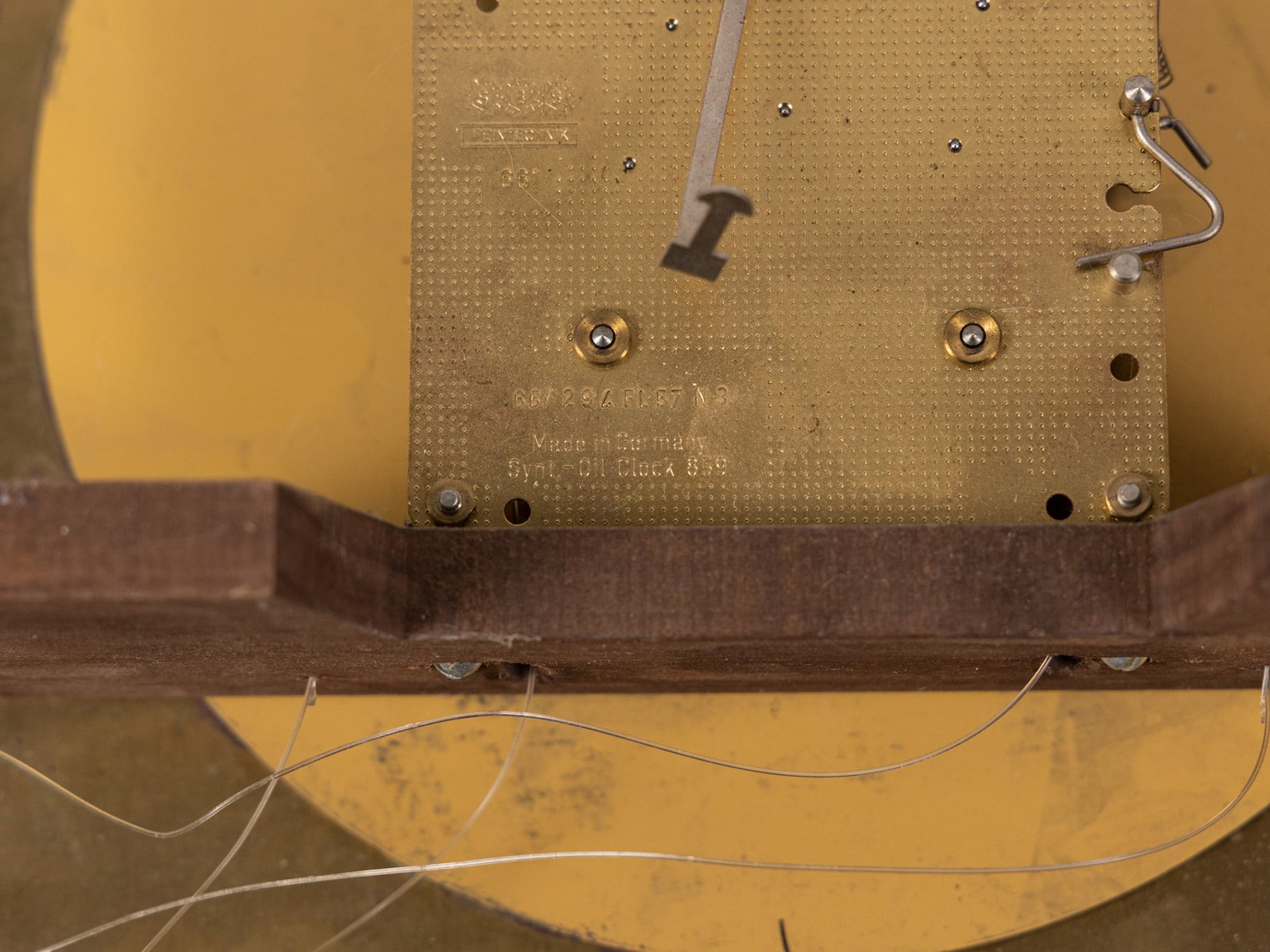 Gregg E. Perry Vintage Brass Clock Movement - 6