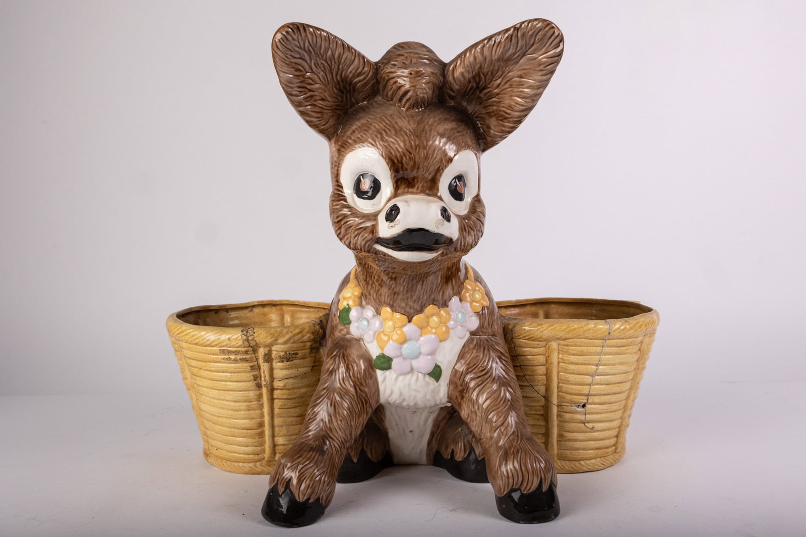 Large Ceramic Mid Century Donkey Planter - 2
