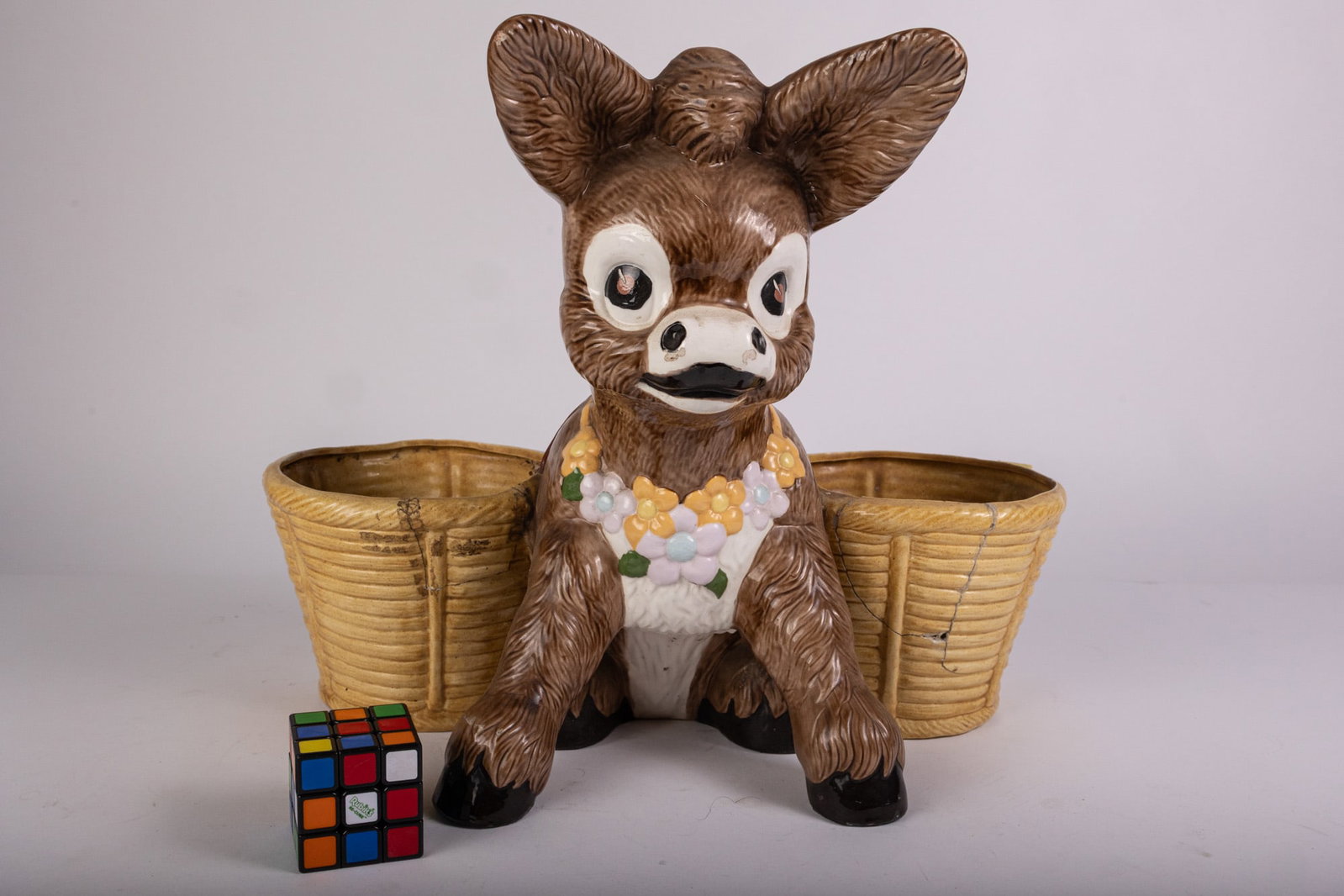 Large Ceramic Mid Century Donkey Planter - 3