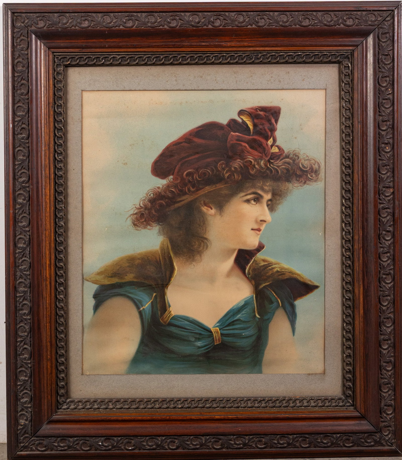 Framed Antique Early 20th Century Portrait Print: Framed Antique Early 20th Century Portrait Print Size 32" x 28" Literature Brooks Auction – Online Auction Terms & Conditions Contact: (856) 694-2960 | info@brooks.auction READ BEFORE YOU BI