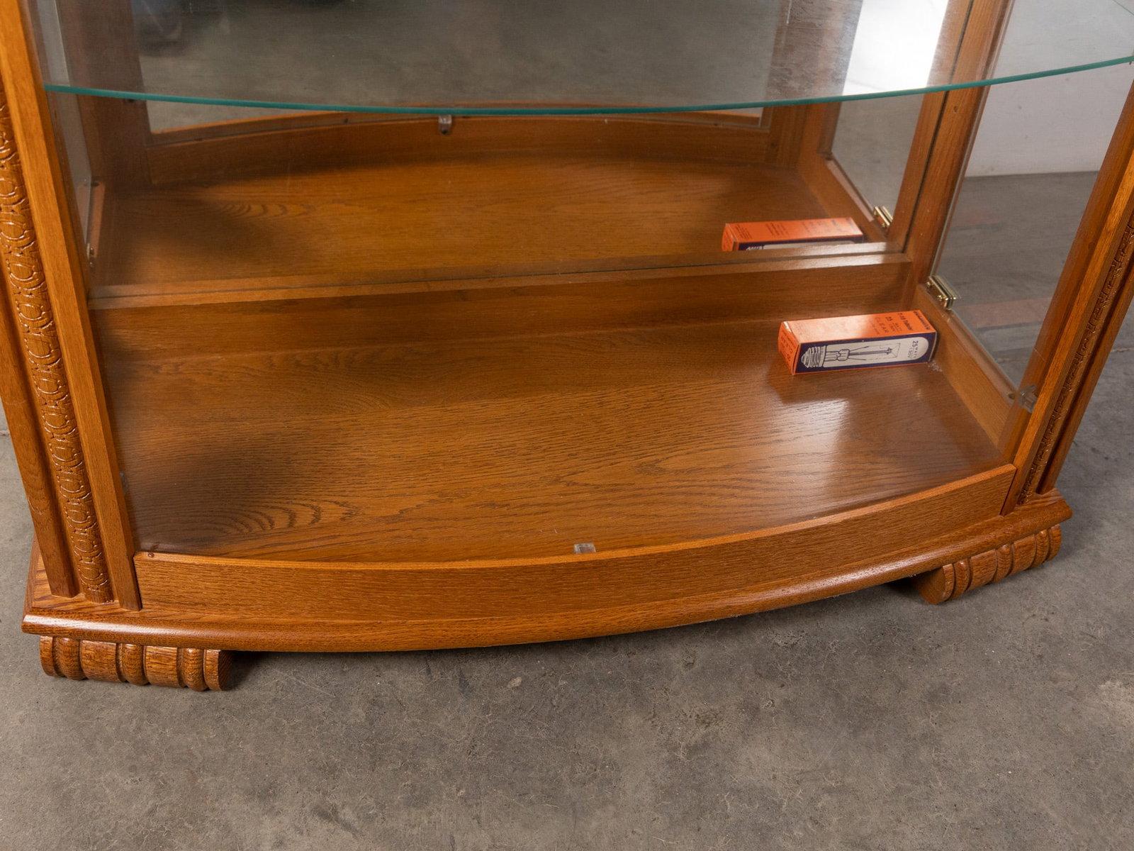 Reproduction Victorian Glass Front Display Case - 2