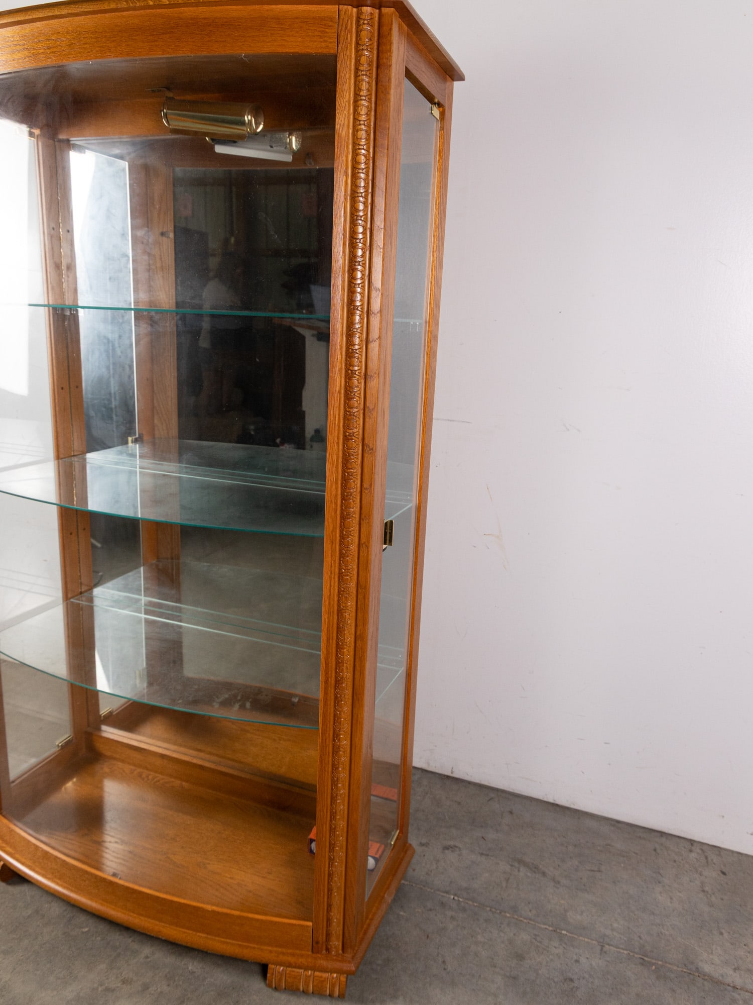Reproduction Victorian Glass Front Display Case - 4