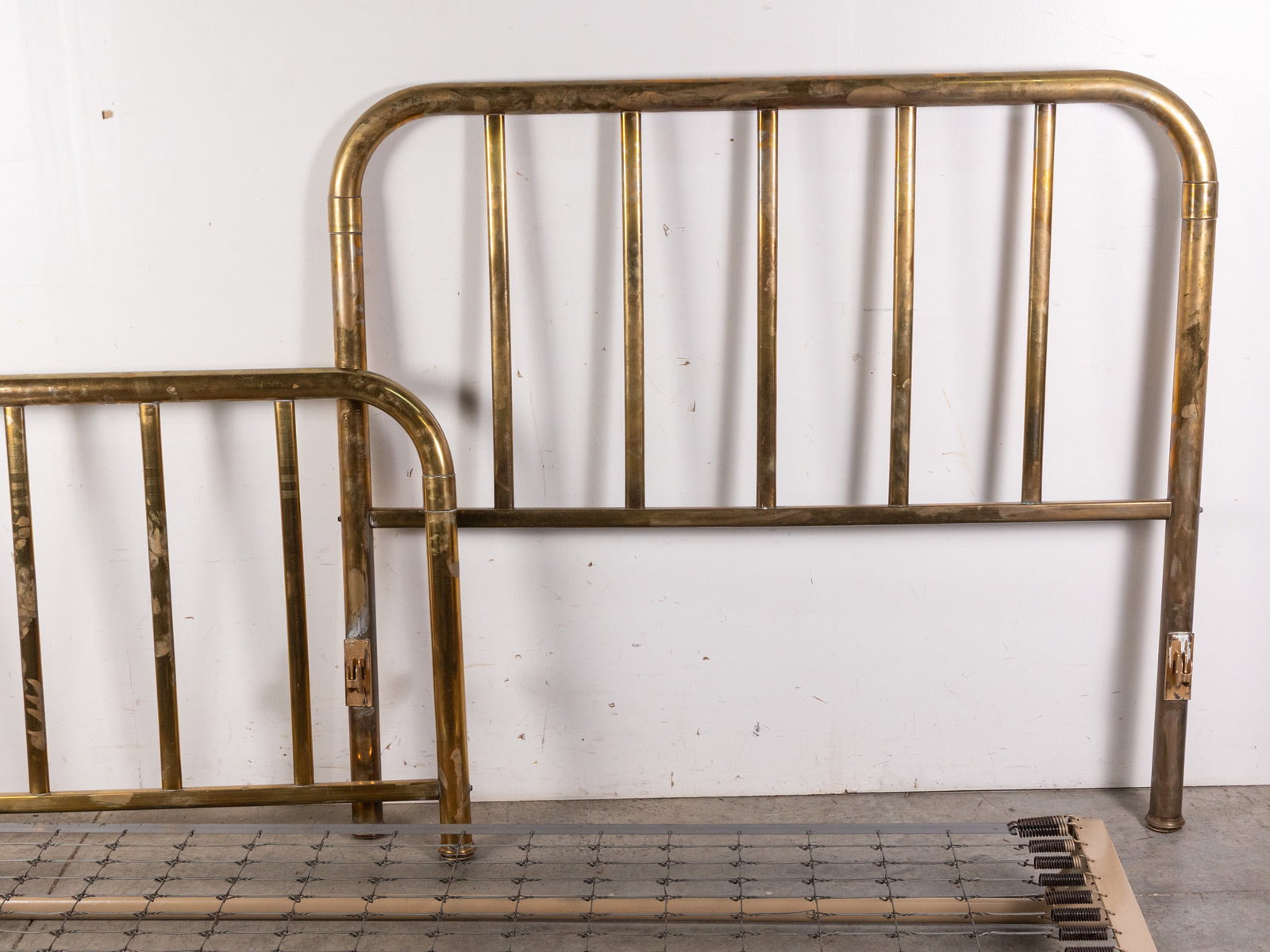 Full Sized Vintage Brass Bed Frame - 2