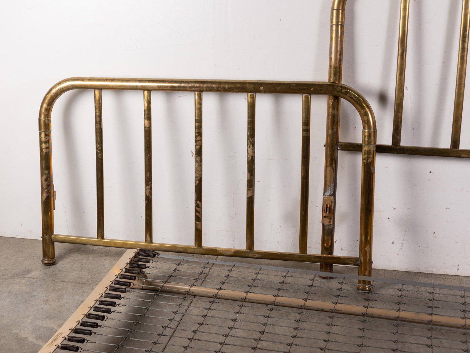 Full Sized Vintage Brass Bed Frame - 3