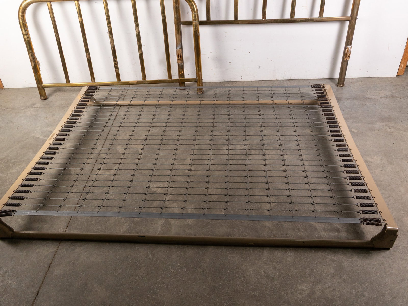 Full Sized Vintage Brass Bed Frame - 4