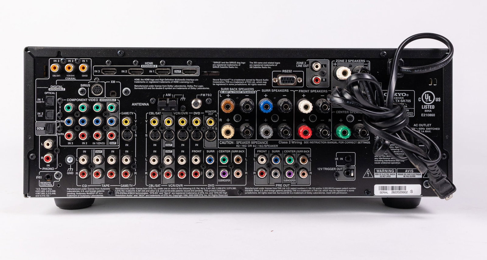 Onkyo TX-SR705 Receiver - 3