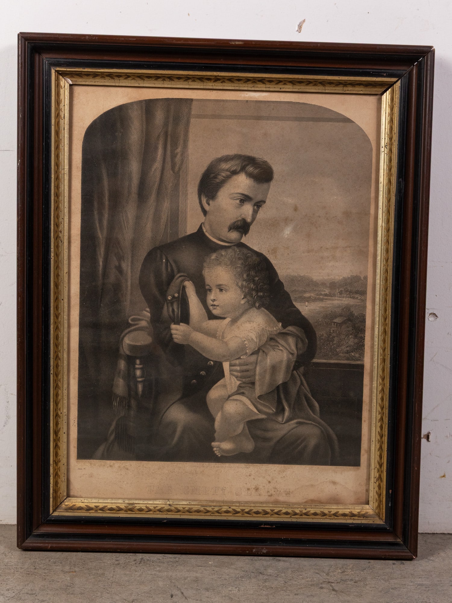 "The Empty Sleeve" Antique Framed Engraving: "The Empty Sleeve" Antique Framed Engraving Size 23" x 18" Literature Brooks Auction – Online Auction Terms & Conditions Contact: (856) 694-2960 | info@brooks.auction READ BEFORE YOU BID: We