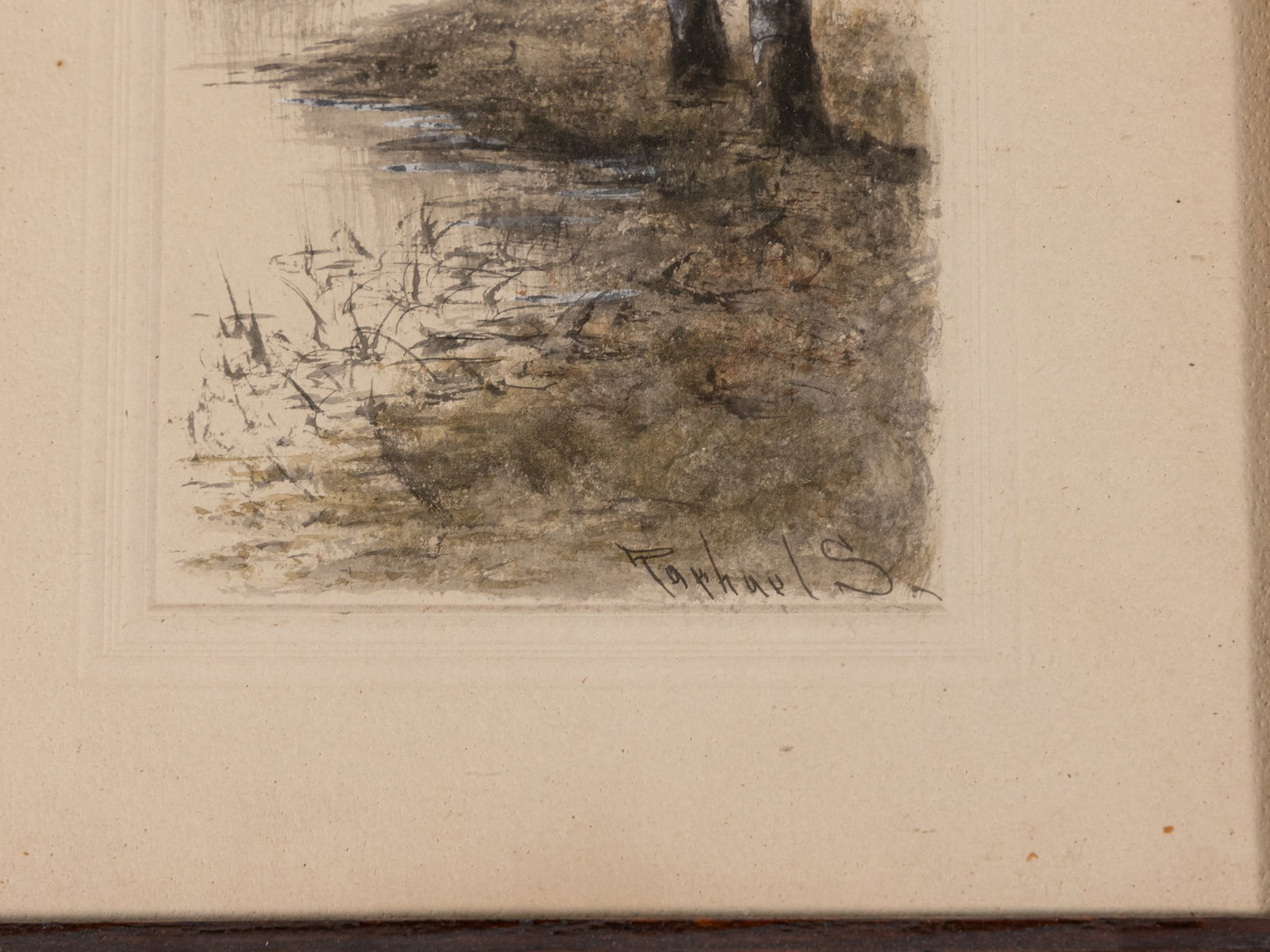 Raphael S. Watercolor Signed and Framed - 2
