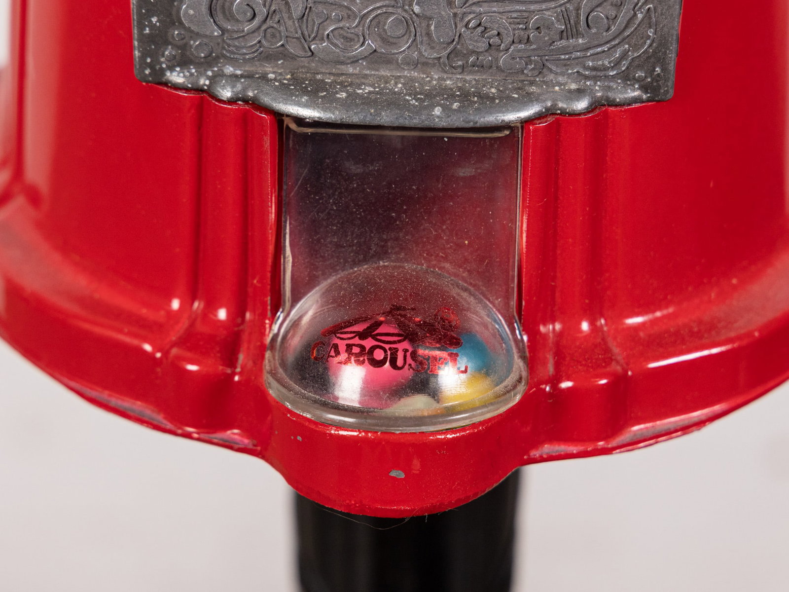 Vintage Red Carousel Gumball Machine - 4