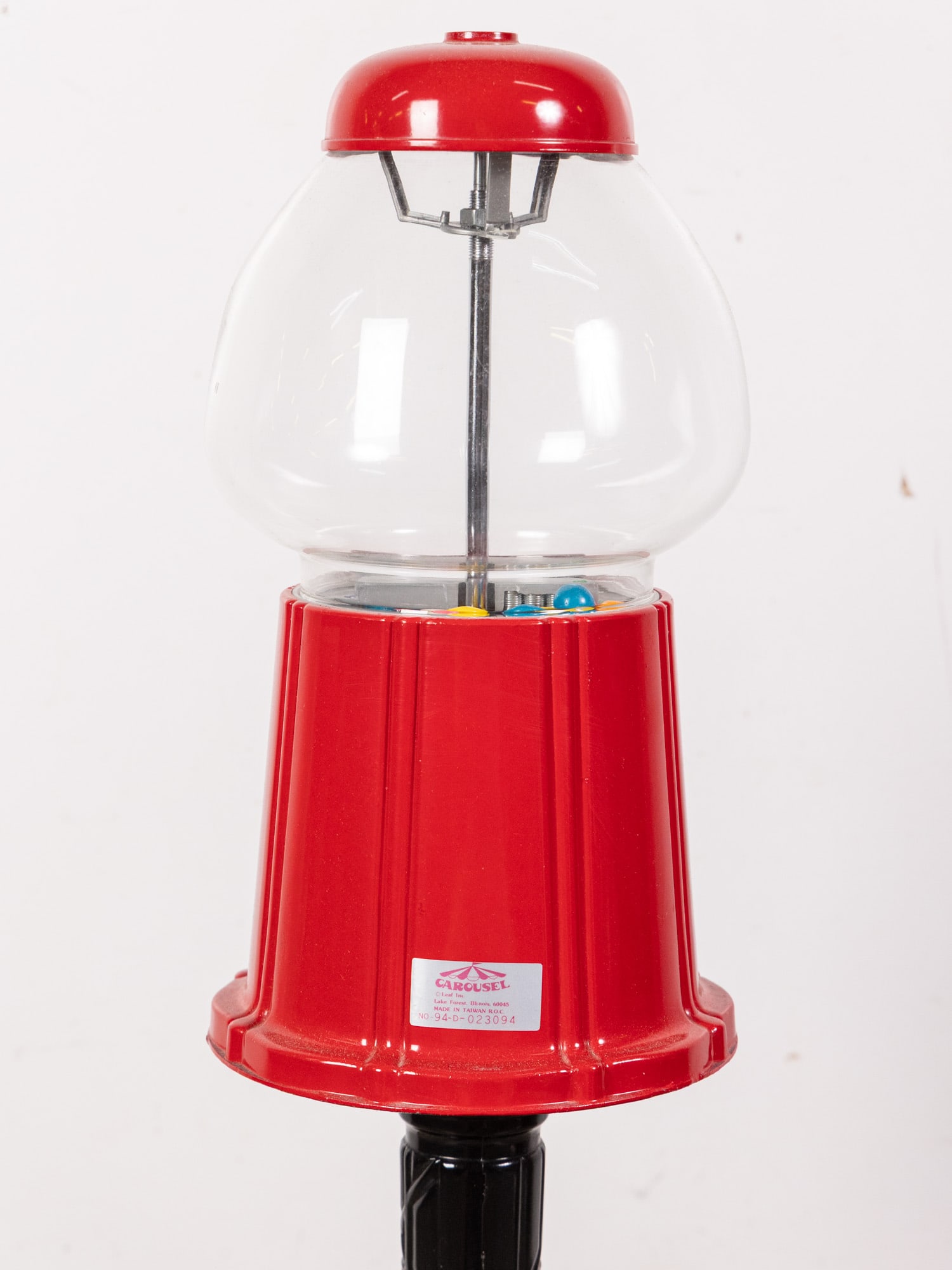 Vintage Red Carousel Gumball Machine - 5