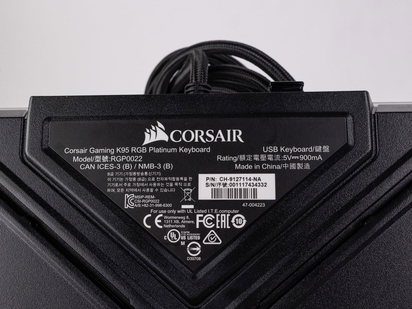 Corsair Gaming K95 RGB Platinum Keyboard - 5