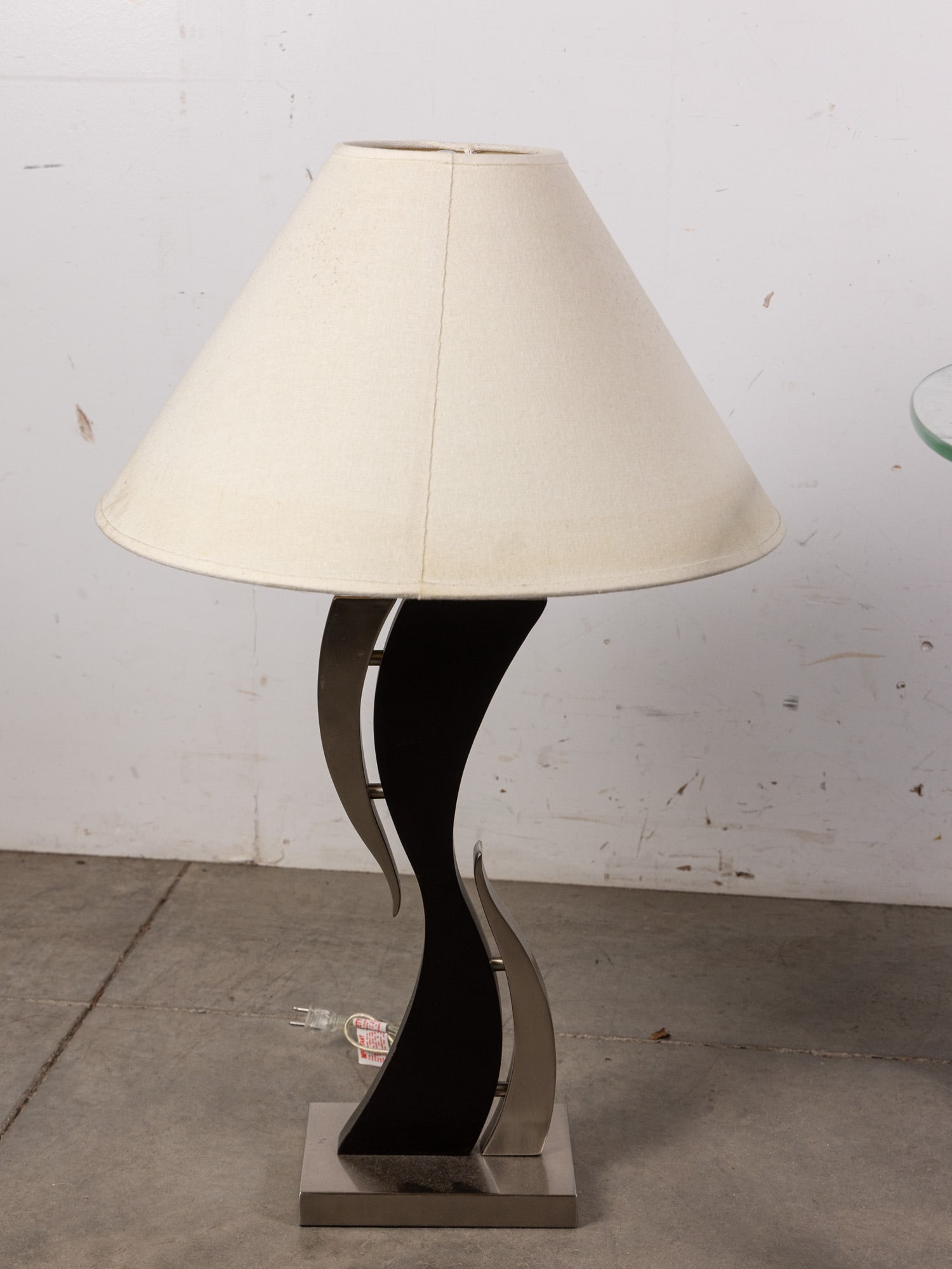 Post Modern Bentwood and Glass Table and Lamp - 2