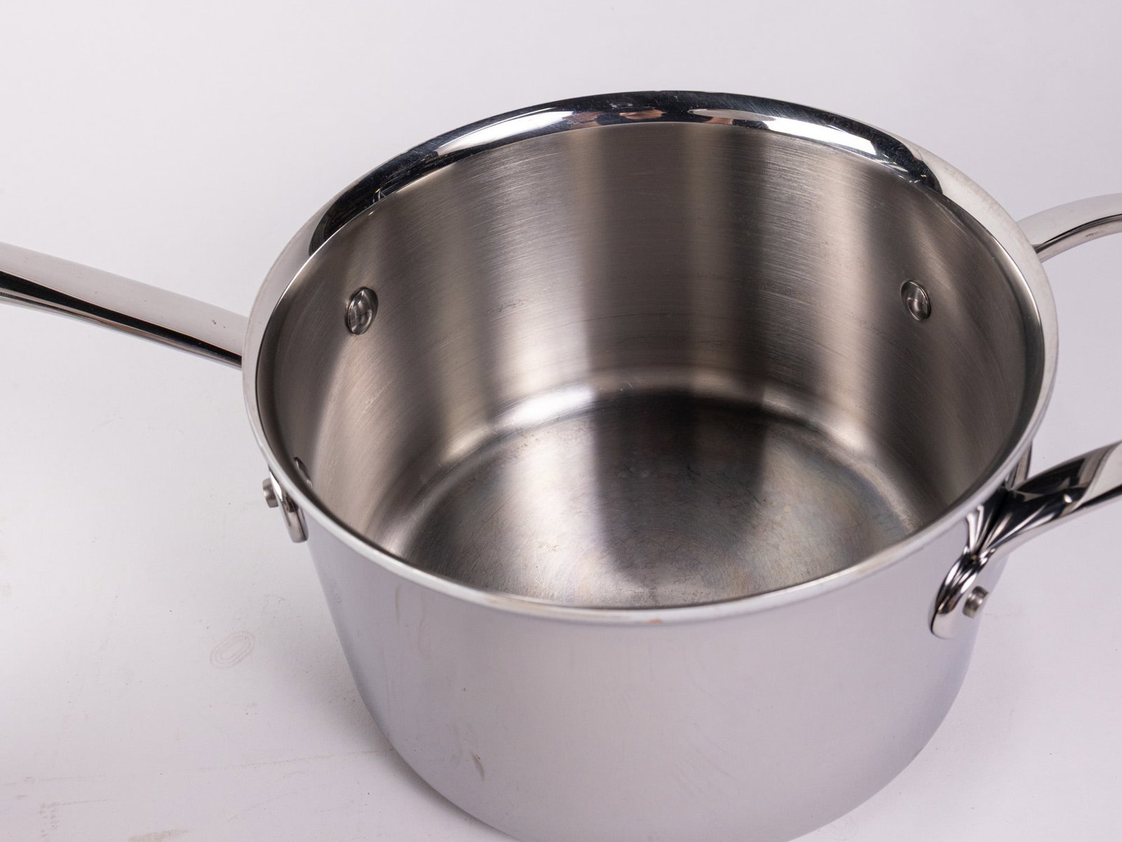 Three Pieces of William Sonoma Stainless Steel Hermoclad by Heston Cookware - 8