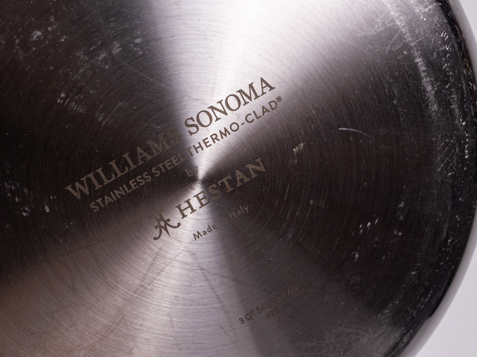 Three Pieces of William Sonoma Stainless Steel Hermoclad by Heston Cookware - 9