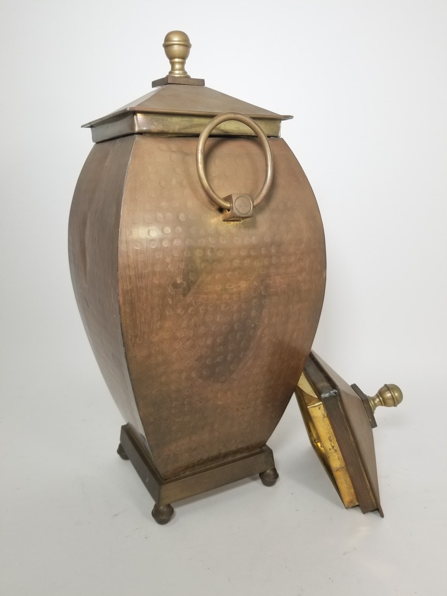 Vintage Brass Decorative Vessel with Lid: Vintage Brass Decorative Vessel with Lid Size 20" H Literature Brooks Auction – Online Auction Terms & Conditions Contact: (856) 694-2960 | info@brooks.auction READ BEFORE YOU BID: We want you