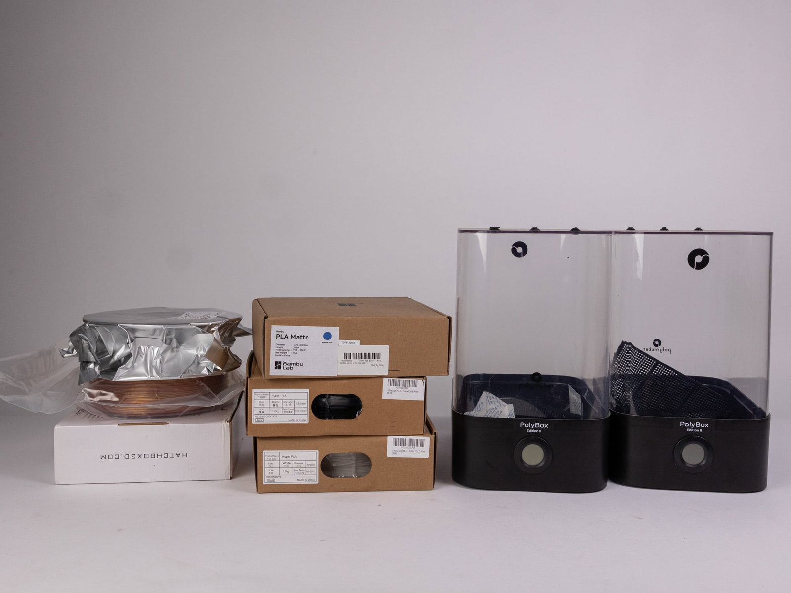 Pair of Polymaker Polyboxes and Assorted Filament: Pair of Polymaker Polyboxes and Assorted Filament Literature Brooks Auction – Online Auction Terms & Conditions Contact: (856) 694-2960 | info@brooks.auction READ BEFORE YOU BID: We want you to