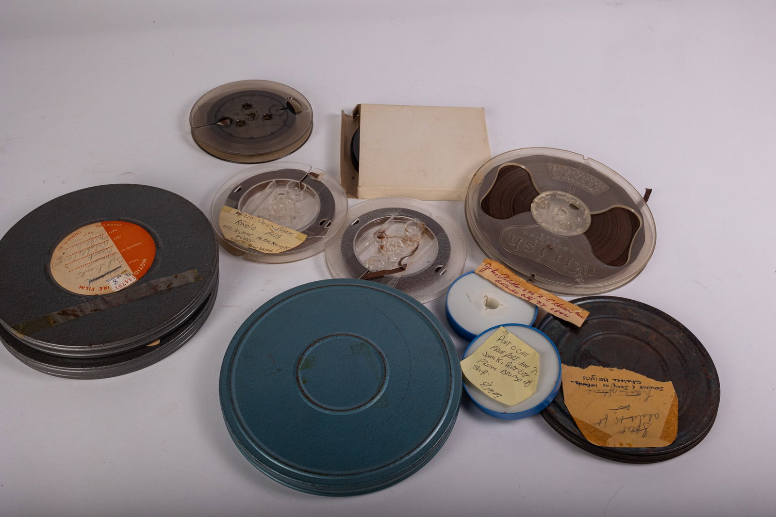 Assortment of Vintage 8mm Film Reels and Audio Reels: Assortment of Vintage 8mm Film Reels and Audio Reels Size 7" x 12" x 12" Literature Brooks Auction – Online Auction Terms & Conditions Contact: (856) 694-2960 | info@brooks.auction READ BEFO