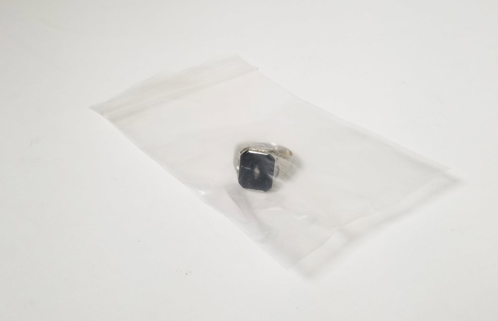 White Cast Ring Marked "OB 10k" - 4