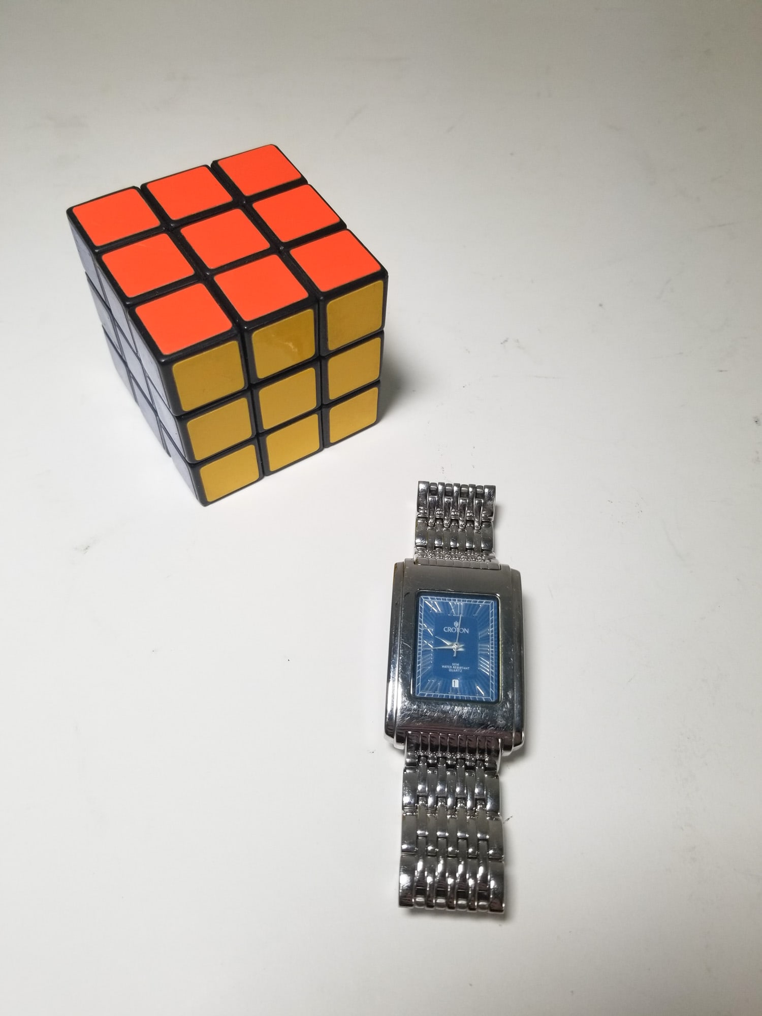Croton Japan Movement Rectangular Bezel Mens Watch - 5