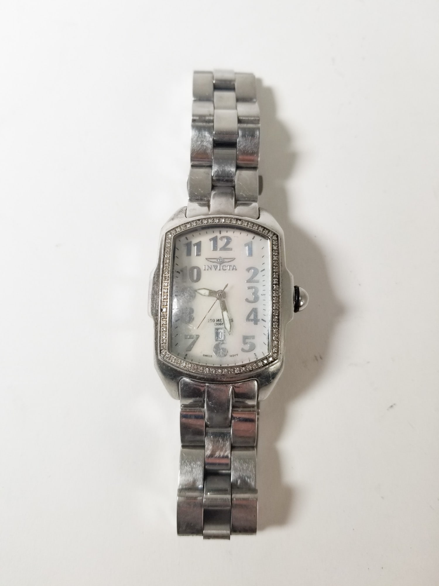Invicta Lupah Watch 30mm MOP Dial Steel Diamonds Rectangle 4707: Invicta Lupah Watch 30mm MOP Dial Steel Diamonds Rectangle 4707 Literature Brooks Auction – Online Auction Terms & Conditions Contact: (856) 694-2960 | info@brooks.auction READ BEFORE YOU BID: