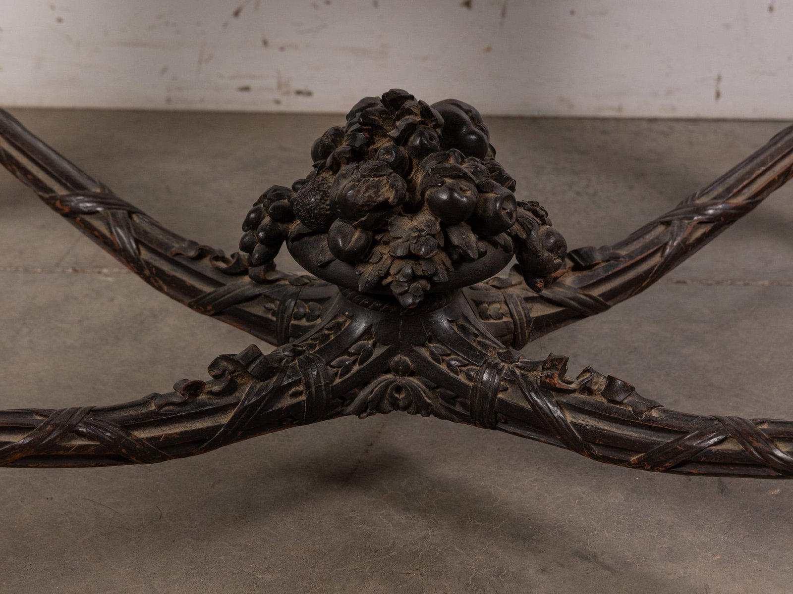 Intricately Carved Victorian Table with Green Onyx Top - 2