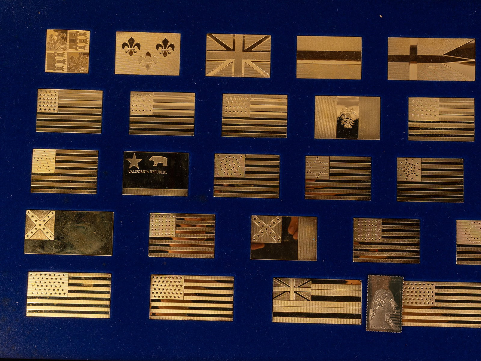24K Over Fine Silver "The Great Flags of America" Ingot Collection by The Honor America Committee - 4
