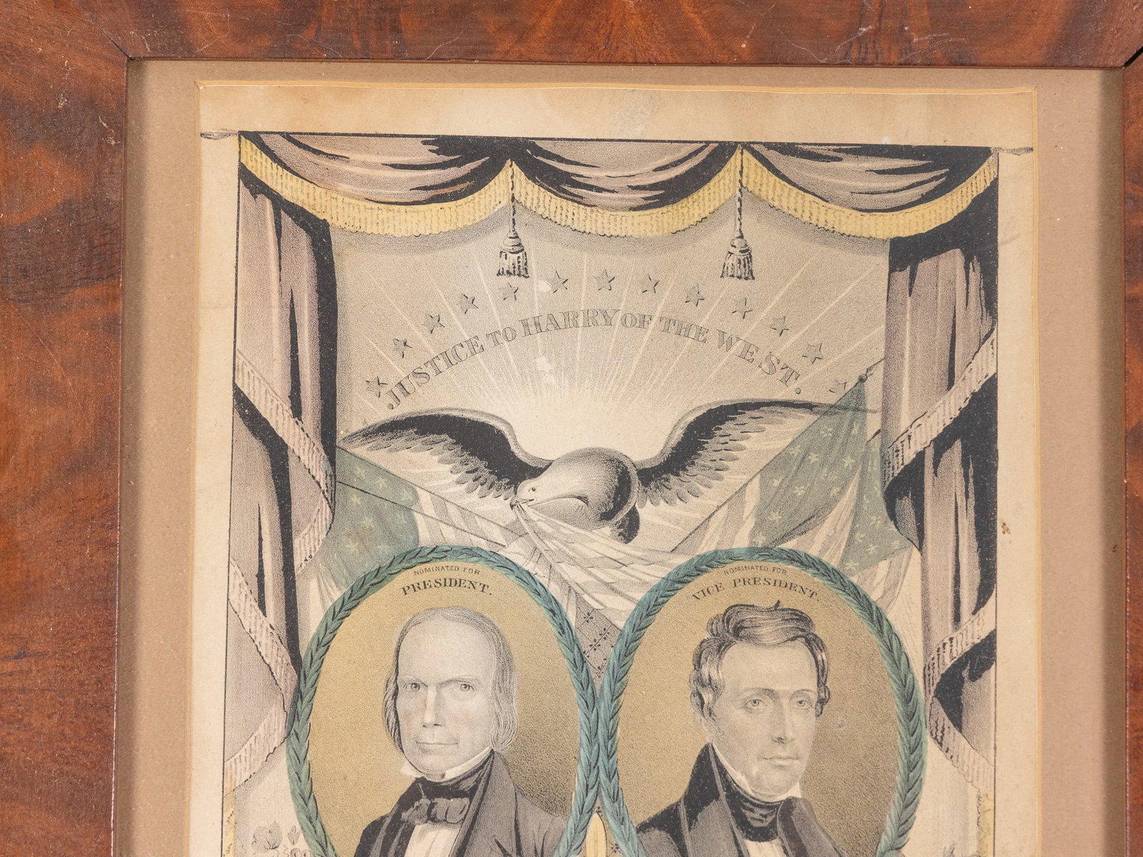 N. Currier "Grand National Whig Banner", Clay & Frelinghuysen, 1844 - 2