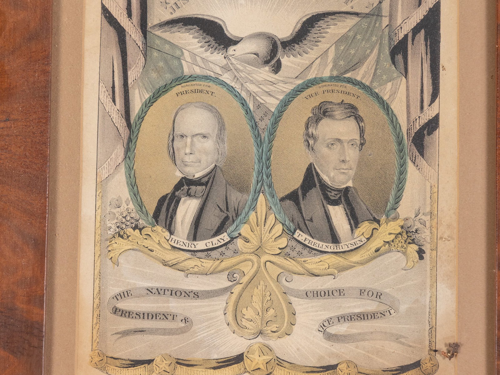 N. Currier "Grand National Whig Banner", Clay & Frelinghuysen, 1844 - 3