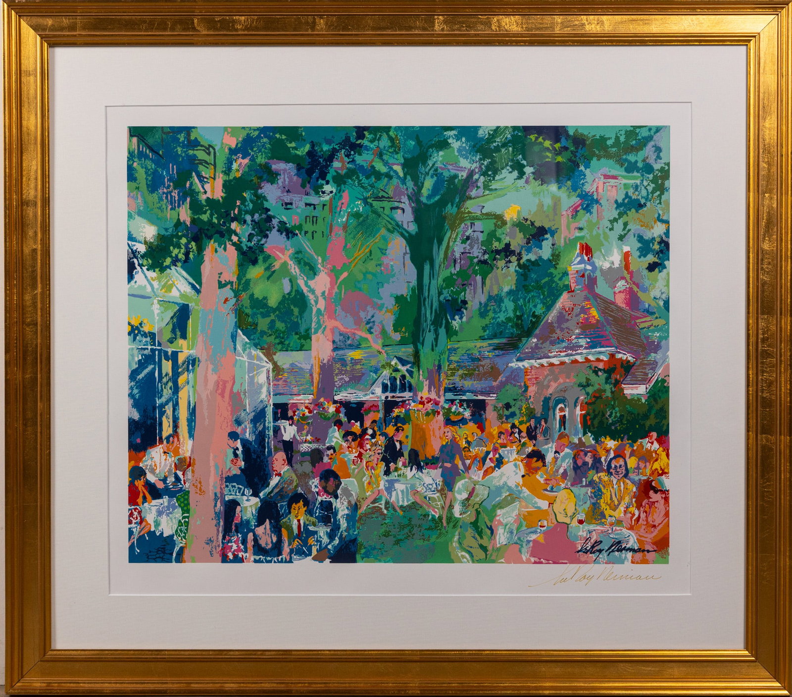 Leroy Neiman (1921-2012) "Tavern on the Green" Hand Signed Lithograph: Most known for his work illustrating athletes and musicians such as Muhammad Ali and Frank Sinatra in vivid impressionistic color, as well as being the official artist for 5 different olympic games, L