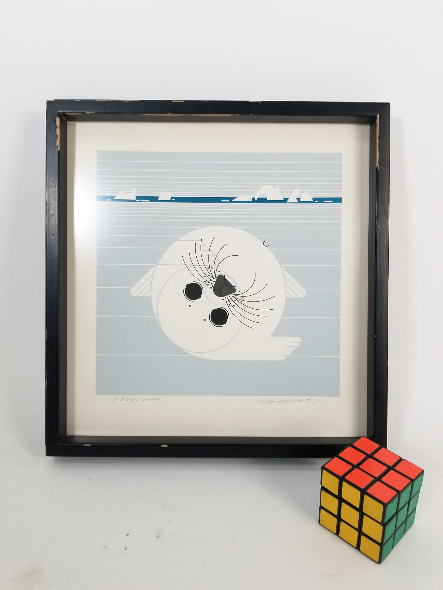 Charley Harper Hand Signed Harp Seal Lithograph - 2
