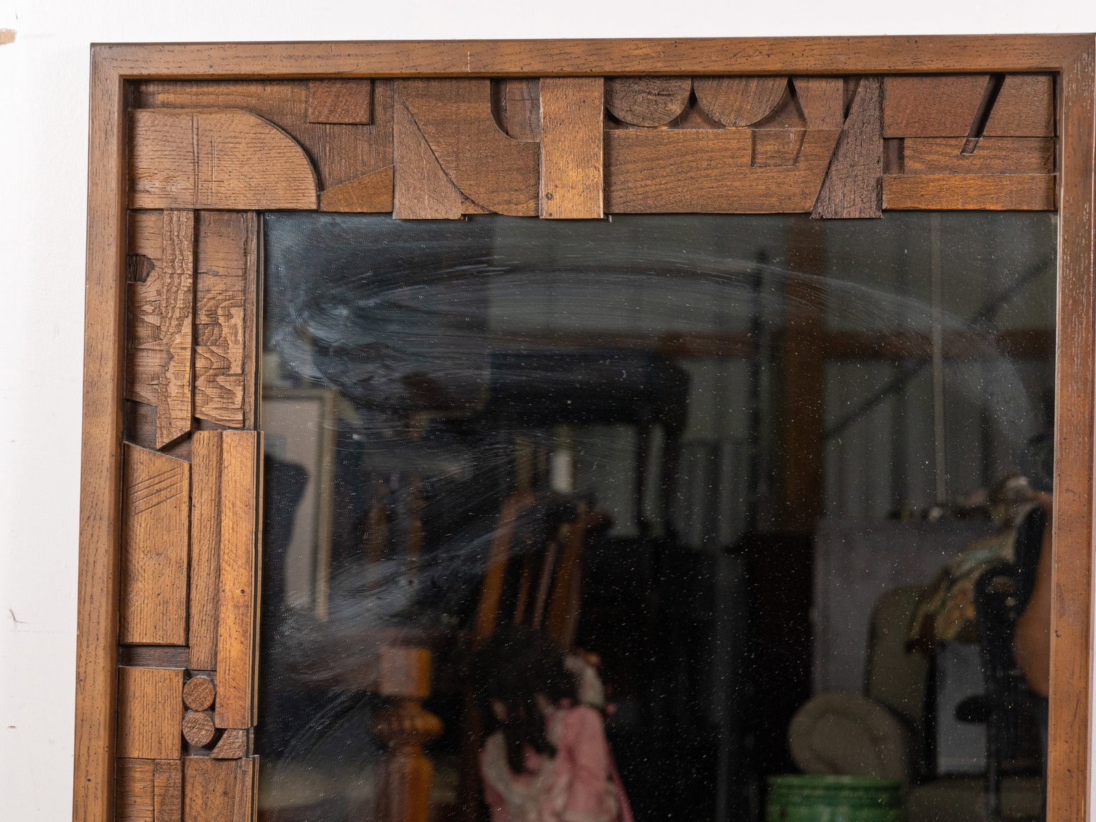 Lane Facade "Pueblo" Brutalist Wall Mounted Mirror - 2