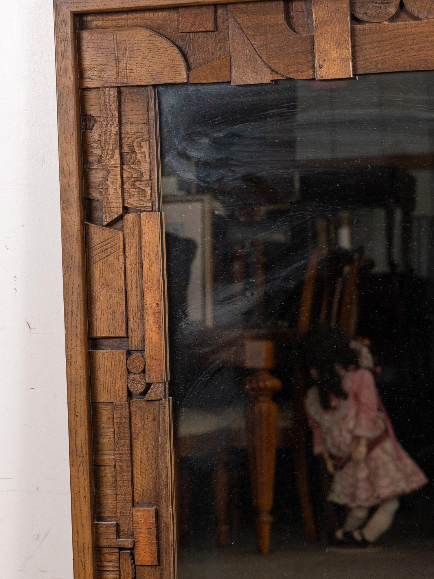 Lane Facade "Pueblo" Brutalist Wall Mounted Mirror - 4