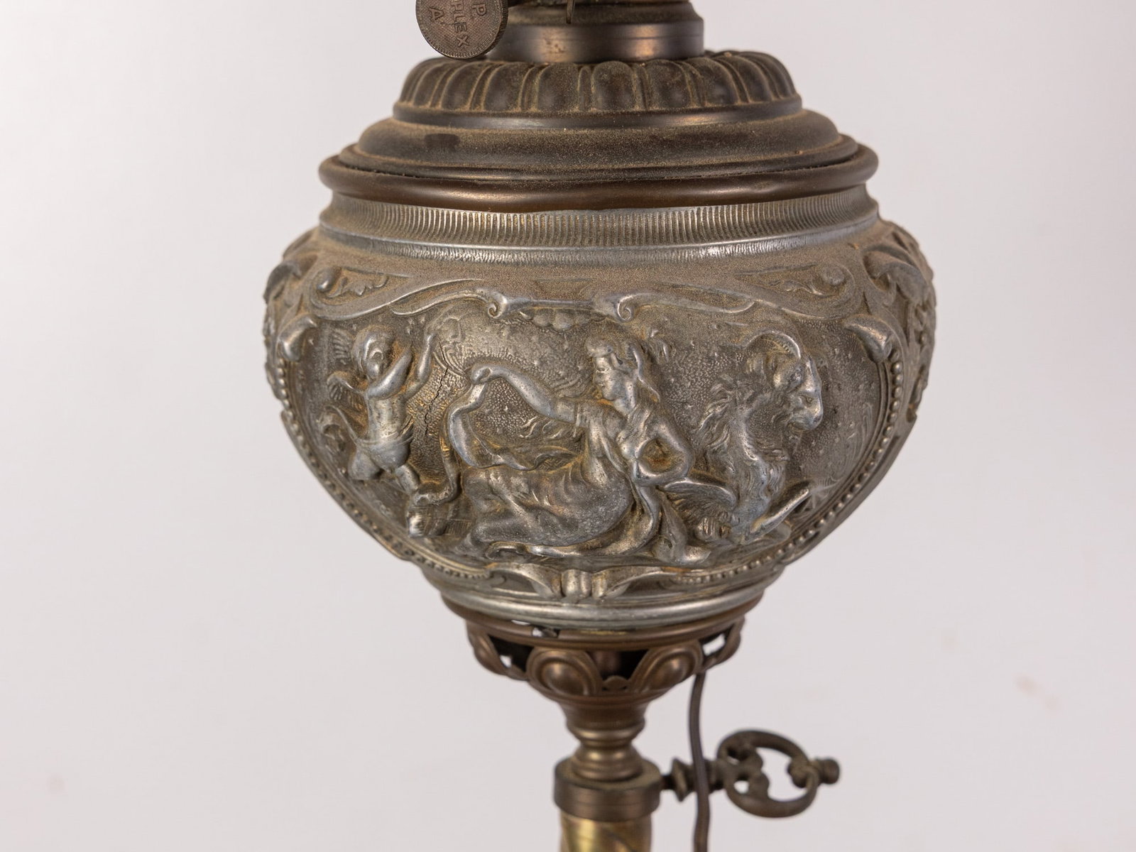 Antique Victorian Brass Ornate Floor Lamp - 6