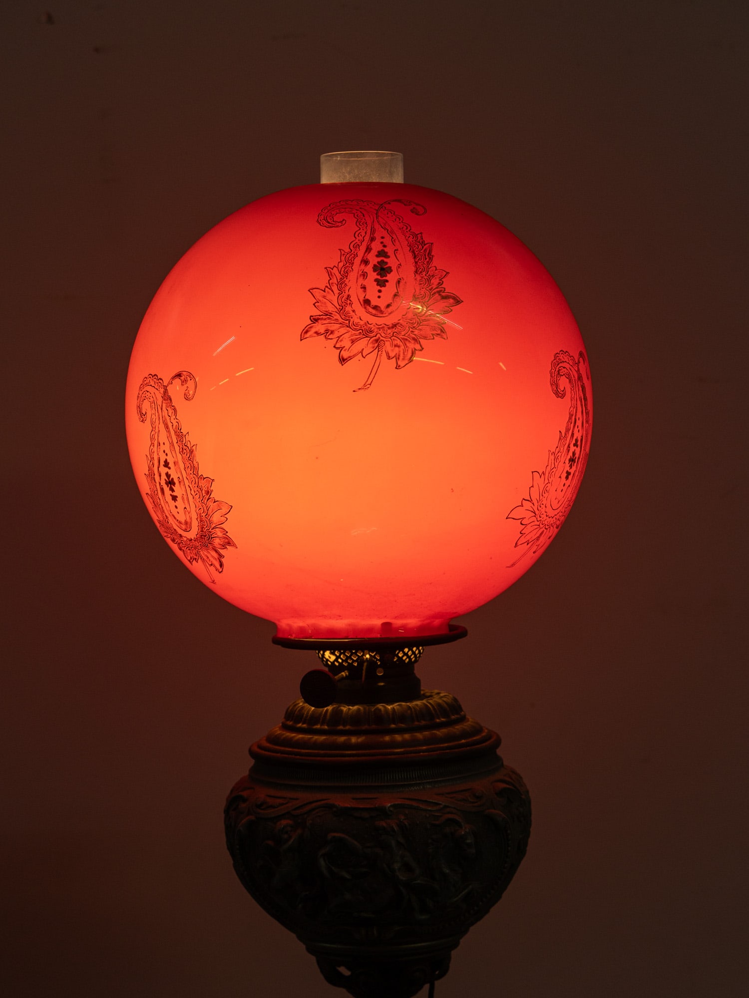 Antique Victorian Brass Ornate Floor Lamp - 7
