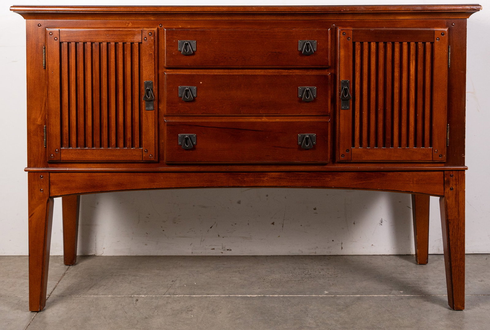 Contemporary Mission Style Sideboard: Contemporary Mission Style Sideboard Size 36" x 54" x 18" Literature Brooks Auction – Online Auction Terms & Conditions Contact: (856) 694-2960 | info@brooks.auction READ BEFORE YOU BID: