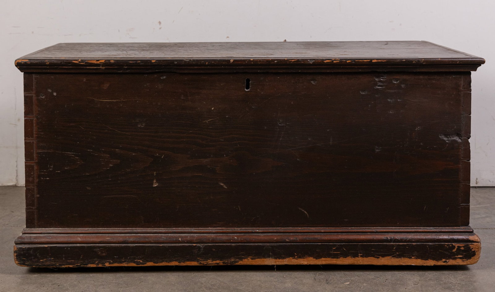 Antique Blanket Chest: Antique Blanket Chest, dovetail construction, iron strap hinges Size 18" x 38" x 17" Literature Brooks Auction – Online Auction Terms & Conditions Contact: (856) 694-2960 | info@brooks.auction