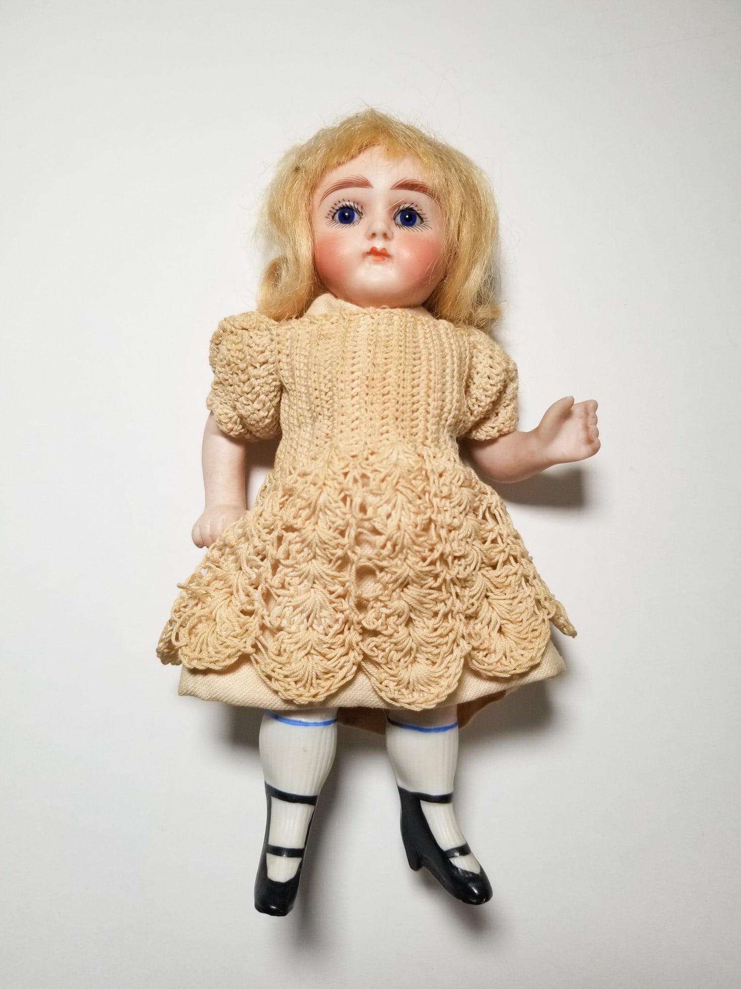 Antique 6.5" Porcelain Bisque Doll (1 of 6)