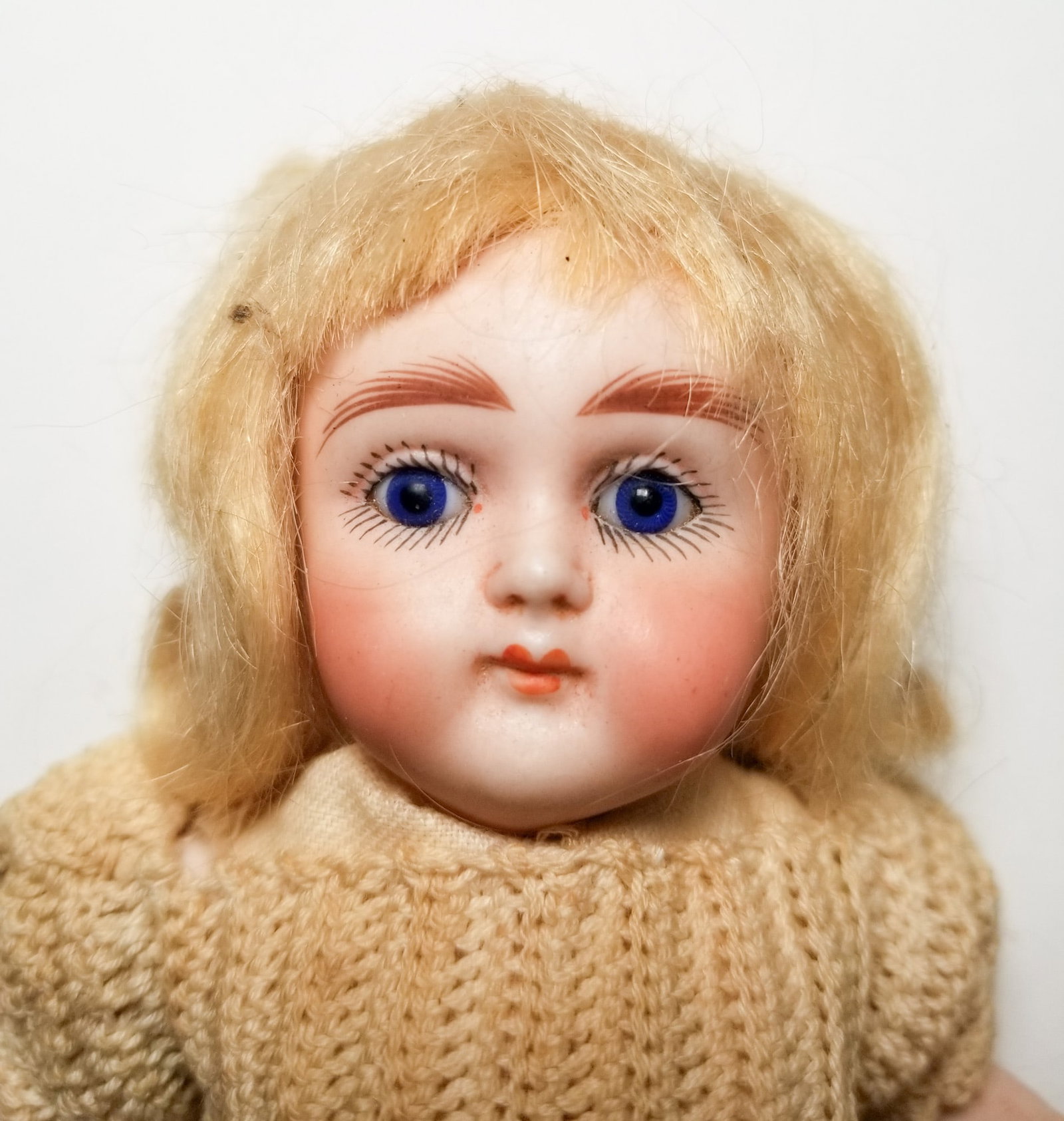 Antique 6.5" Porcelain Bisque Doll - 3