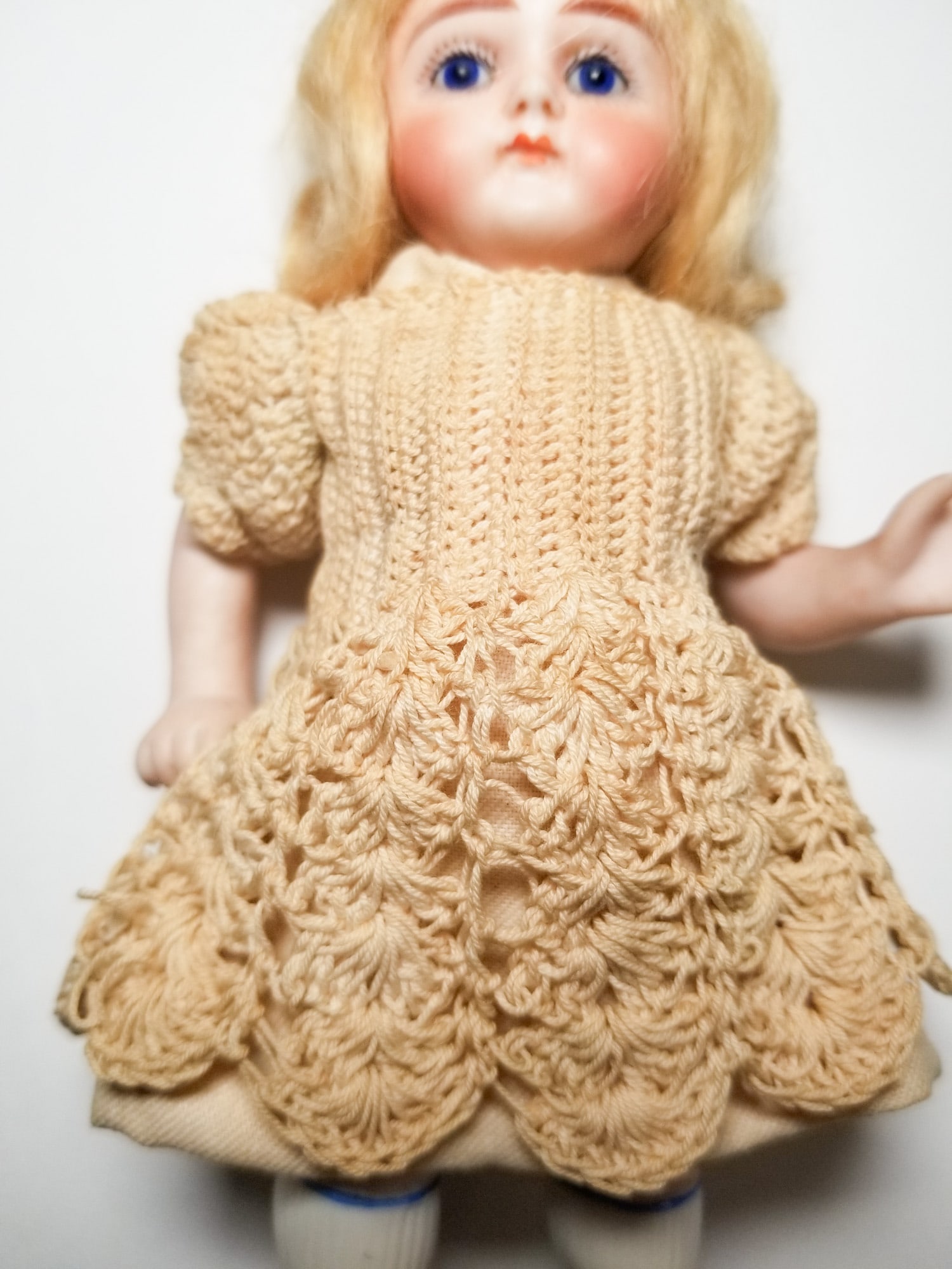 Antique 6.5" Porcelain Bisque Doll - 4