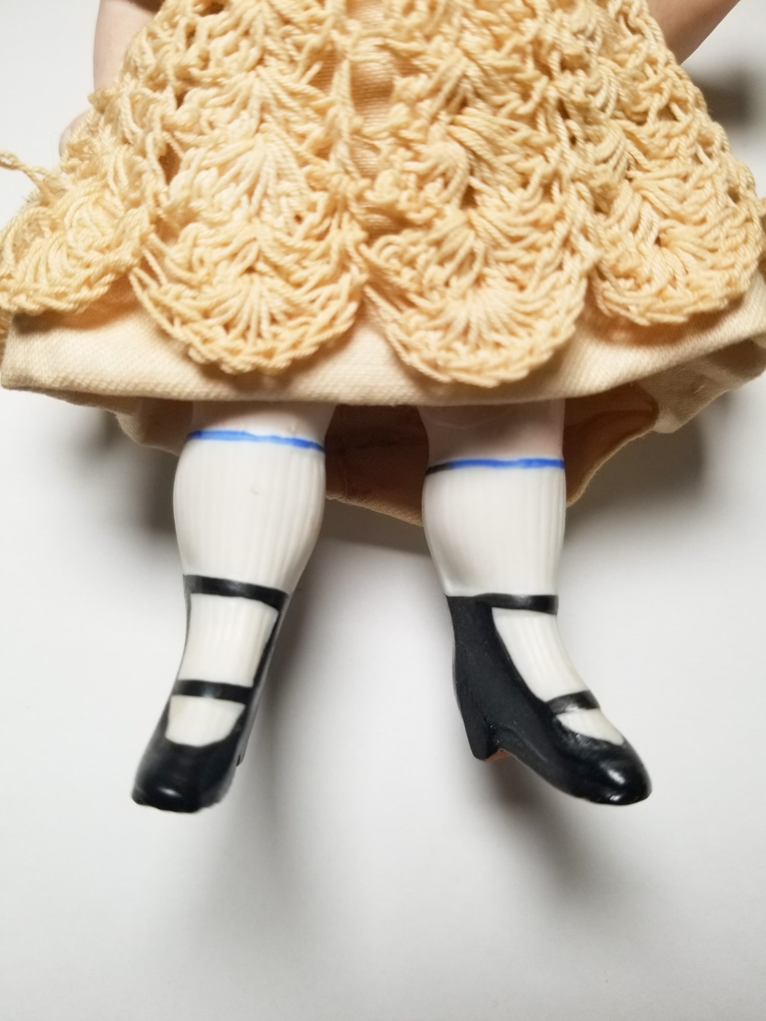 Antique 6.5" Porcelain Bisque Doll - 5