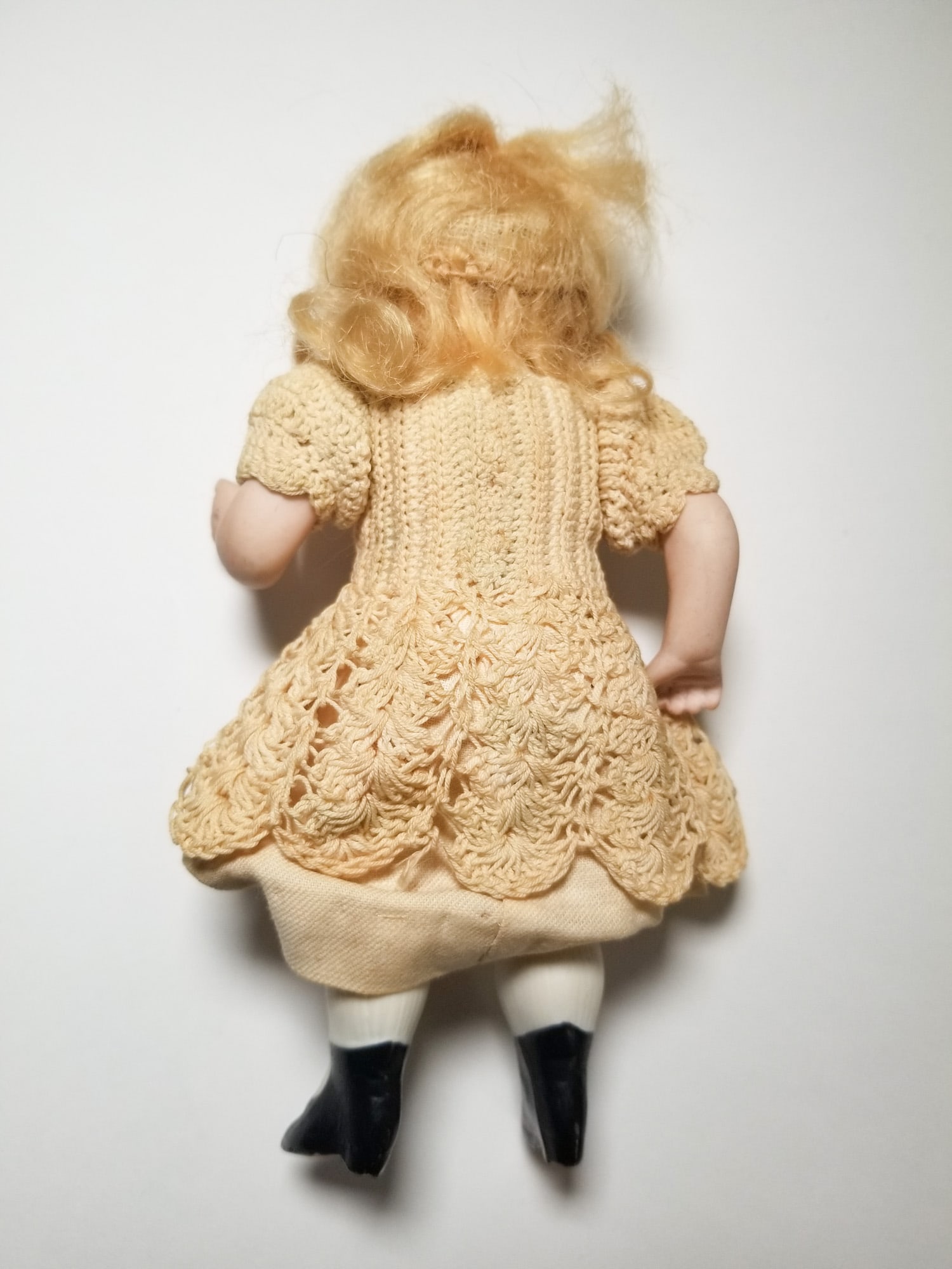 Antique 6.5" Porcelain Bisque Doll - 6