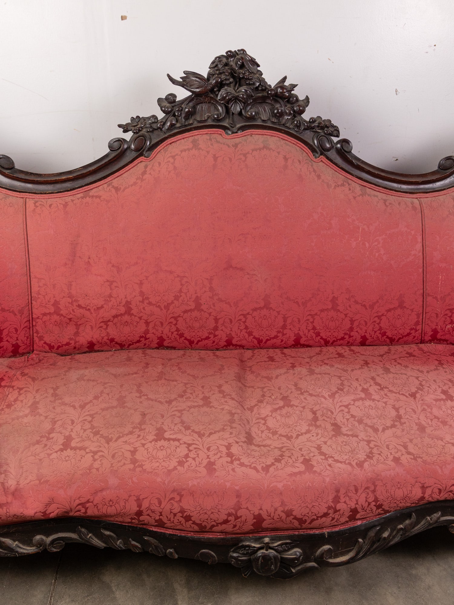 Antique Victorian Intricately Carved Sofa - 3