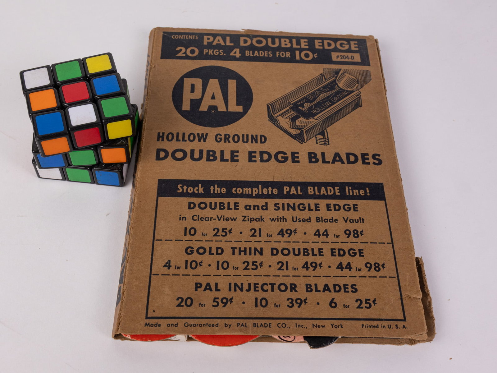PAL Brand Double Edge Ad Display w/ New Old Stock - 2