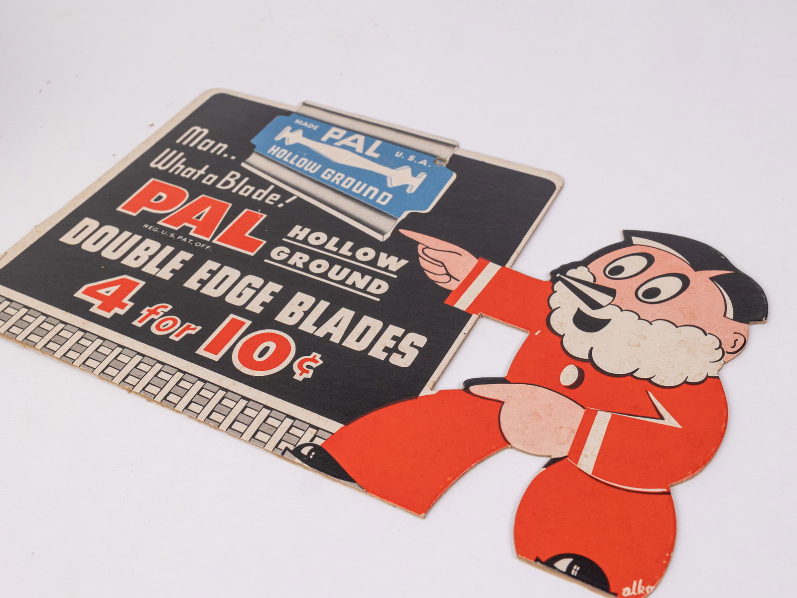 PAL Brand Double Edge Ad Display w/ New Old Stock - 4