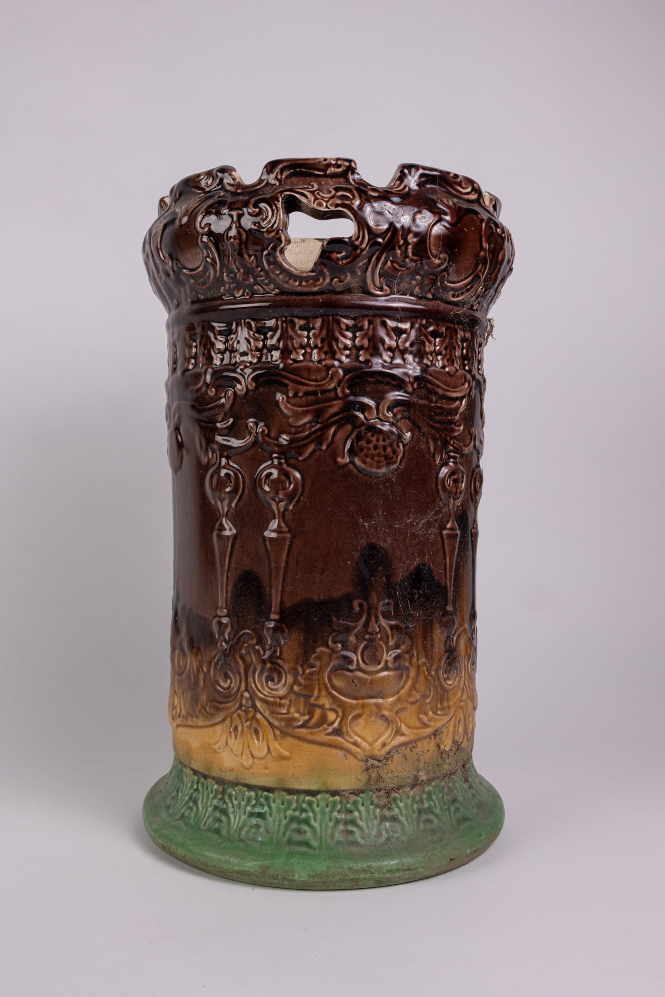 Art Nouveau Majolica Umbrella Stand (1 of 5)