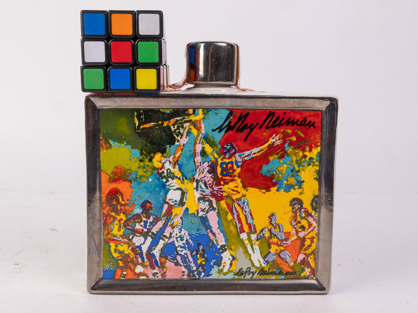 Hand Signed 1979 Leroy Neiman "Basketball" Sports Commemoratives Whiskey Decanter - 2